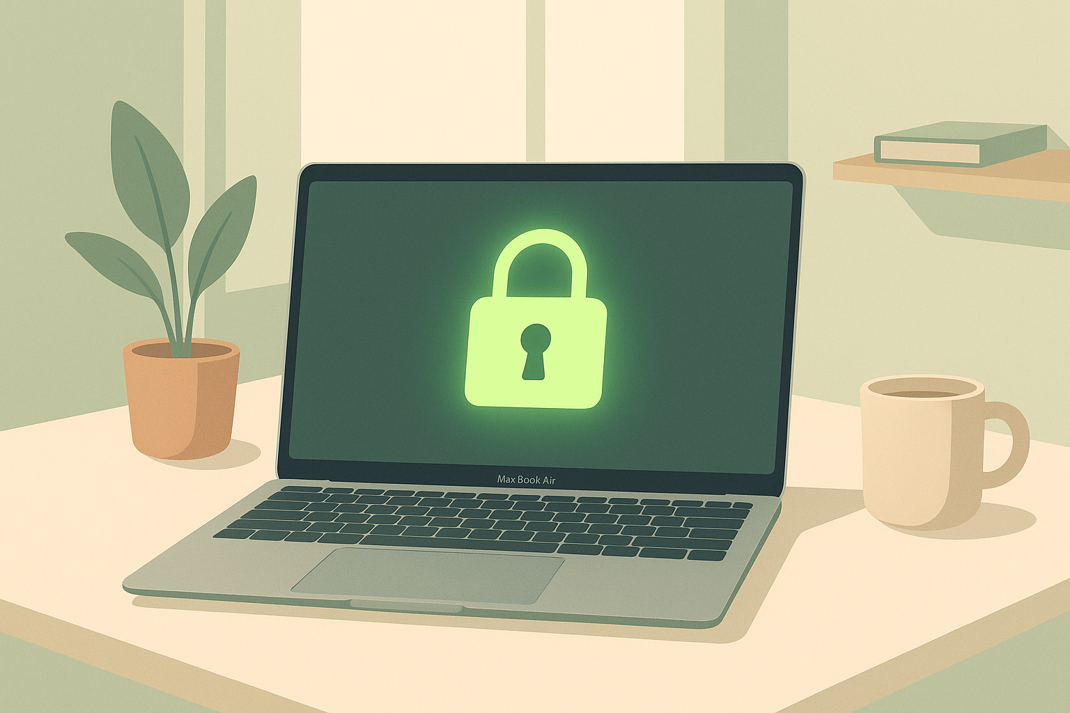MacBook running offline voice-to-text transcription with local privacy protection